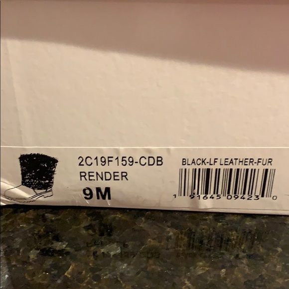 Charles David black leather fur boots size 9M - Picture 7 of 8